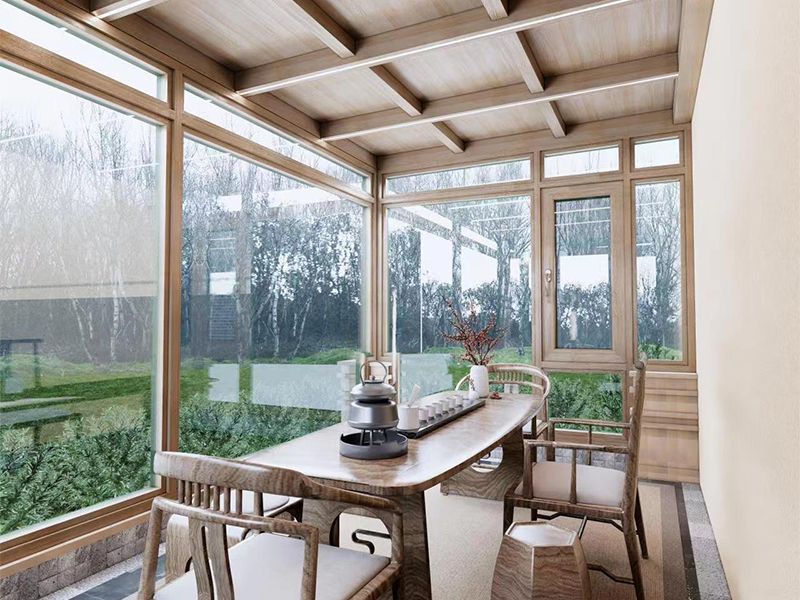 简欧系列铝包木阳光房