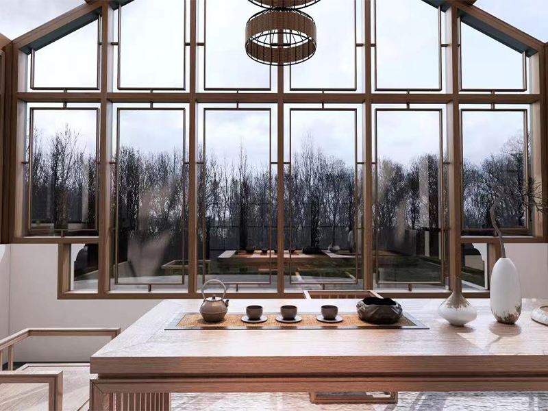 简欧系列铝包木阳光房