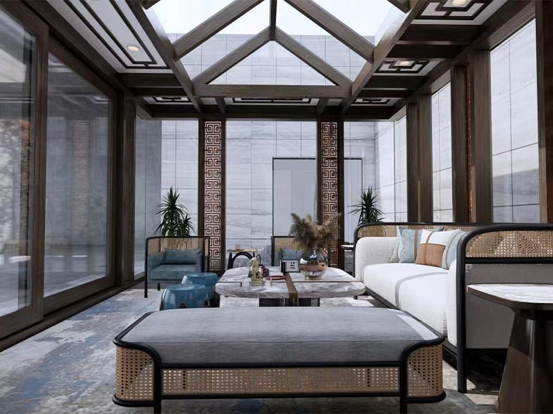 简欧系列铝包木阳光房