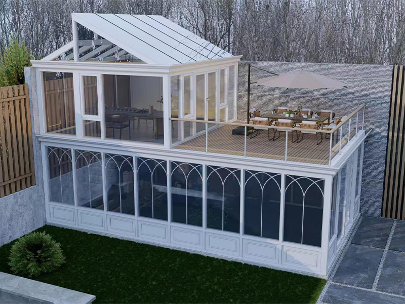 简欧系列铝包木阳光房