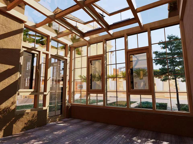 简欧系列铝包木阳光房