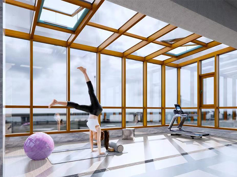 简欧系列铝包木阳光房