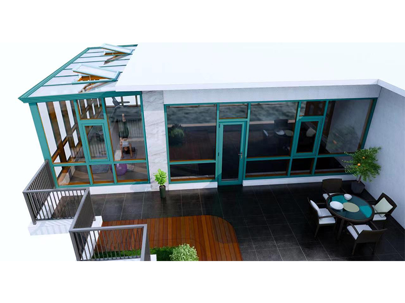 简欧系列铝包木阳光房