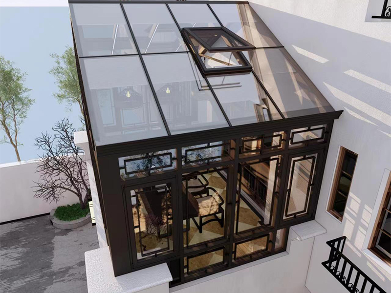 简欧系列铝包木阳光房