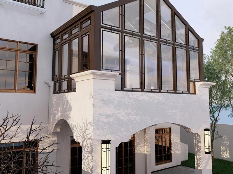 简欧系列铝包木阳光房