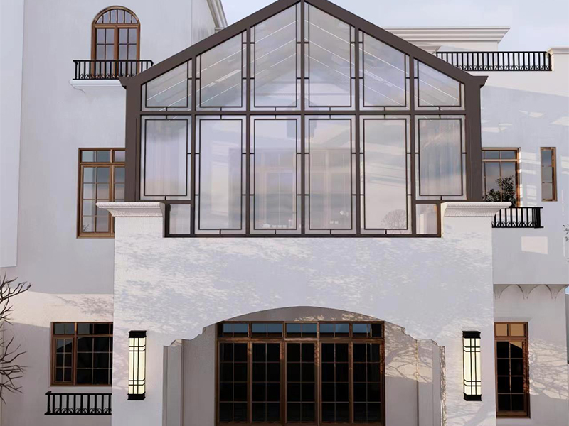 简欧系列铝包木阳光房