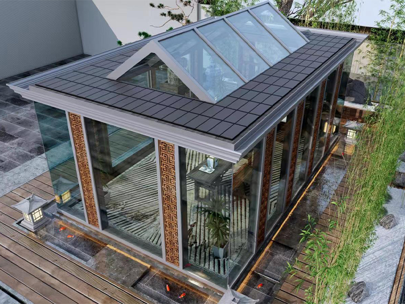 简欧系列铝包木阳光房