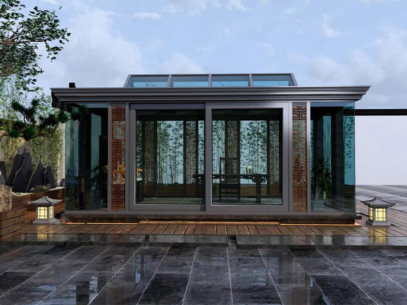 简欧系列铝包木阳光房