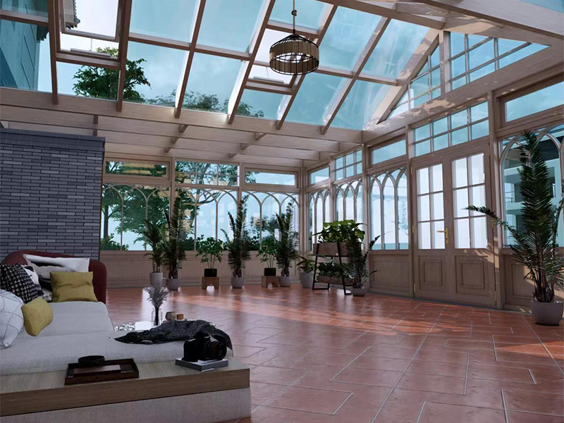 简欧系列铝包木阳光房